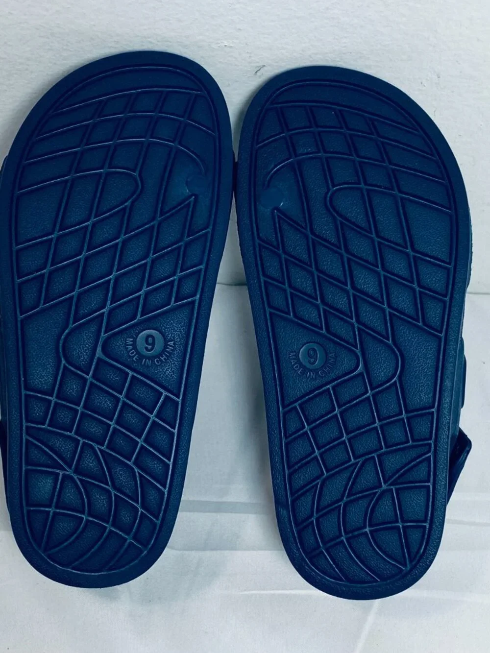 Toddler Sz 6 Old Navy Vinyl Sandals Water Shoes Navy Blue, NWOT